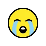 Loudly Crying Face SVG Icon
